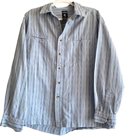Kuhl Other - Kuhl Long Sleeve Collared Button Up Hiking Shirt Blue Stripe